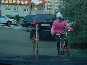 Фото: Юная смолянка влетела на велосипеде в машину на Королевке